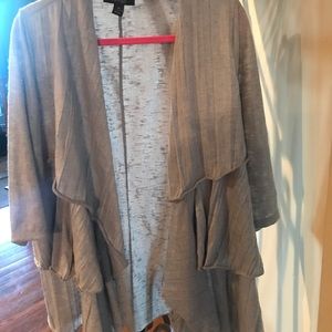Style&co Sheer Gray Cardigan